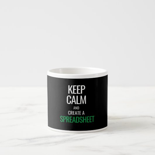 Keep Calm en Creëer a Spreadsheet - Excel Espress Espresso Kop (Voorkant)