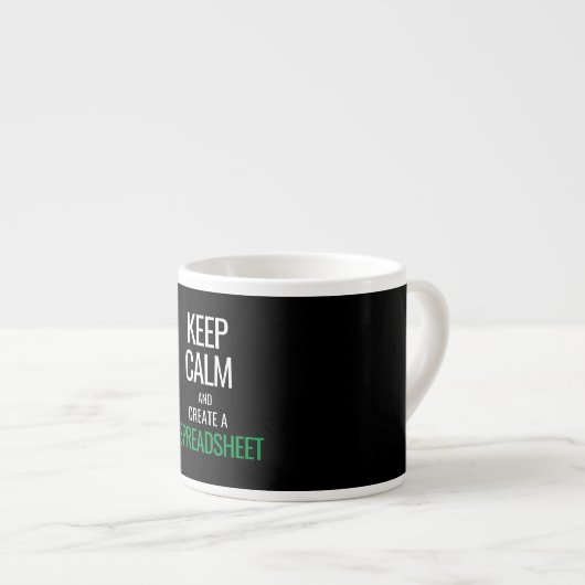 Keep Calm en Creëer a Spreadsheet - Excel Espress Espresso Kop (Voorkant rechts)