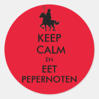Keep Calm en Eet Pepernoten Sticker