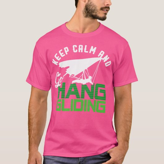 Keep Calm En Ga Zweefvliegen T Shirt (Voorkant)