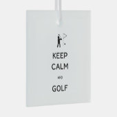 Keep Calm en Golf Glas Ornament (Voorkant Rechts)
