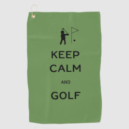 Keep Calm en Golf Golfhanddoek