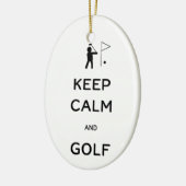 Keep Calm en Golf Keramisch Ornament (Links)