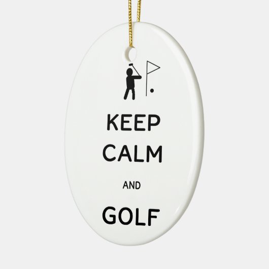 Keep Calm en Golf Keramisch Ornament (Links)