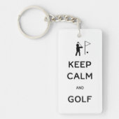 Keep Calm en Golf Sleutelhanger (Voorkant)
