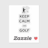 Keep Calm en Golf Sticker (Vel)