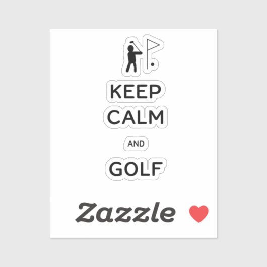 Keep Calm en Golf Sticker (Vel)