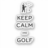 Keep Calm en Golf Sticker (Voorkant)