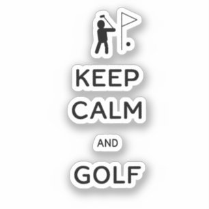 Keep Calm en Golf Sticker