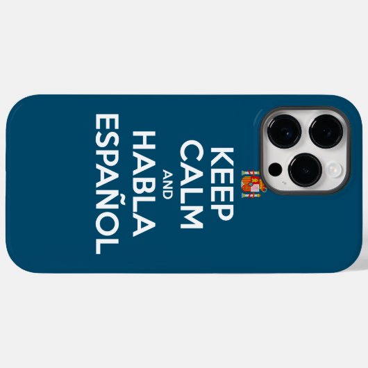 Keep Calm en Habla Español Case-Mate iPhone Case (Achterkant (horizontaal))
