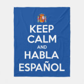 Keep Calm en Habla Español Fleece Deken (Voorkant)