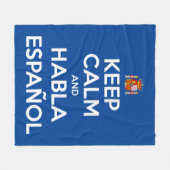 Keep Calm en Habla Español Fleece Deken (Voorkant (Horizontaal))