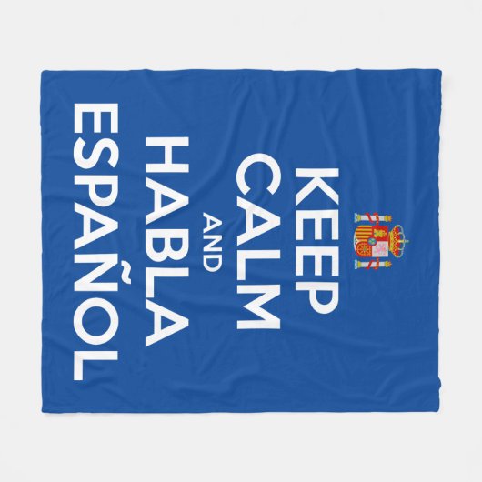 Keep Calm en Habla Español Fleece Deken (Voorkant (Horizontaal))