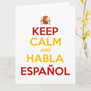 Keep Calm en Habla Español Kaart
