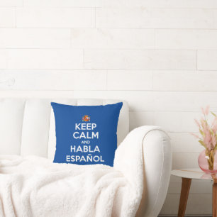 Keep Calm en Habla Español Kussen