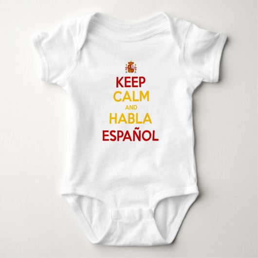 Keep Calm en Habla Español Romper (Voorkant)