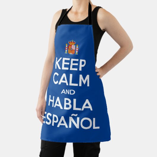 Keep Calm en Habla Español Schort (Insitu)