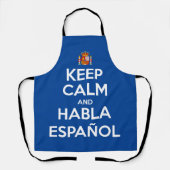 Keep Calm en Habla Español Schort (Voorkant)