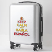Keep Calm en Habla Español Sticker (Koffer)