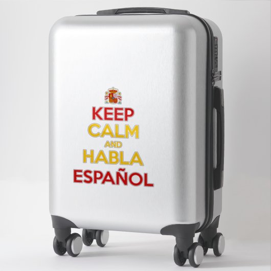 Keep Calm en Habla Español Sticker (Koffer)