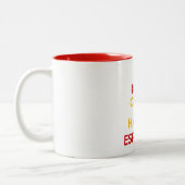 Keep Calm en Habla Español Tweekleurige Koffiemok (Links)