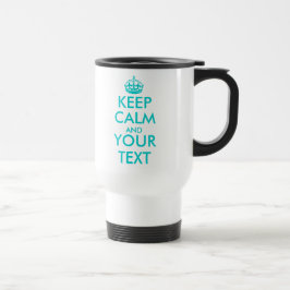 Keep Calm- en jouw tekst-reismuis Reisbeker