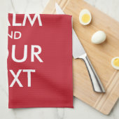 KEEP CALM en JOUW TEKST Theedoek (Quarter Fold)