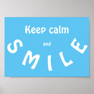 Keep Calm en Lach Poster