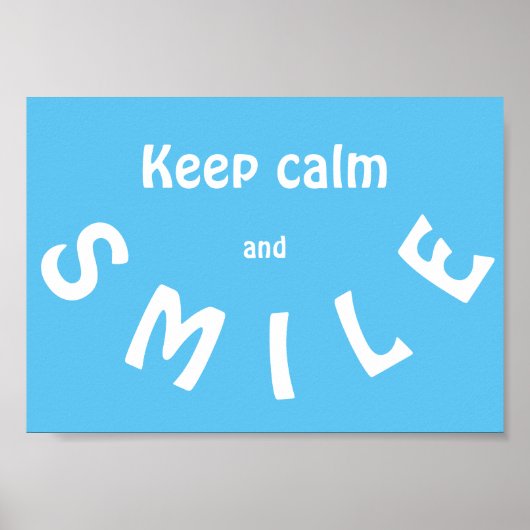 Keep Calm en Lach Poster (Voorkant)