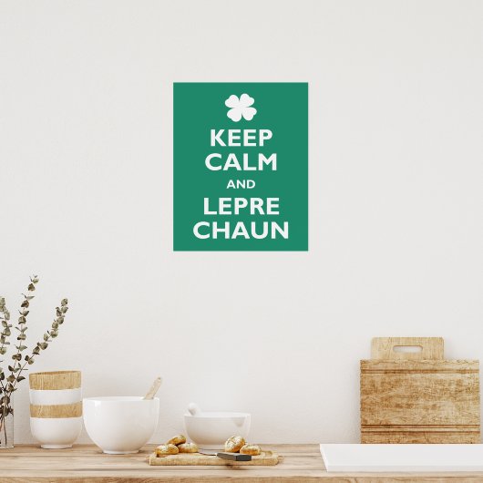 Keep Calm en Leprechaun Poster (Keuken)