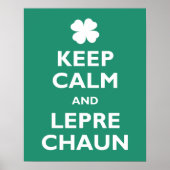Keep Calm en Leprechaun Poster (Voorkant)