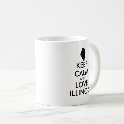 KEEP CALM EN LIVE ILLINOIS KOFFIEMOK (Voorkant rechts)