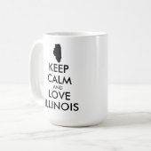  KEEP CALM EN LIVE ILLINOIS KOFFIEMOK (Voorkant links)