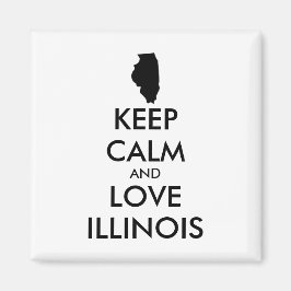  KEEP CALM EN LIVE ILLINOIS MAGNEET