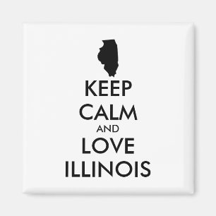  KEEP CALM EN LIVE ILLINOIS MAGNEET