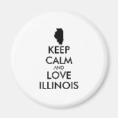  KEEP CALM EN LIVE ILLINOIS MAGNEET (Voorkant)