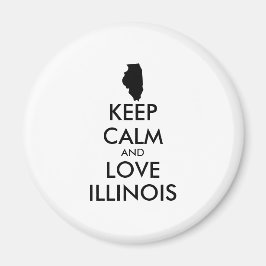  KEEP CALM EN LIVE ILLINOIS MAGNEET