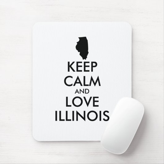  KEEP CALM EN LIVE ILLINOIS MUISMAT (Met muis)