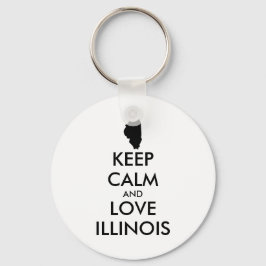  KEEP CALM EN LIVE ILLINOIS SLEUTELHANGER