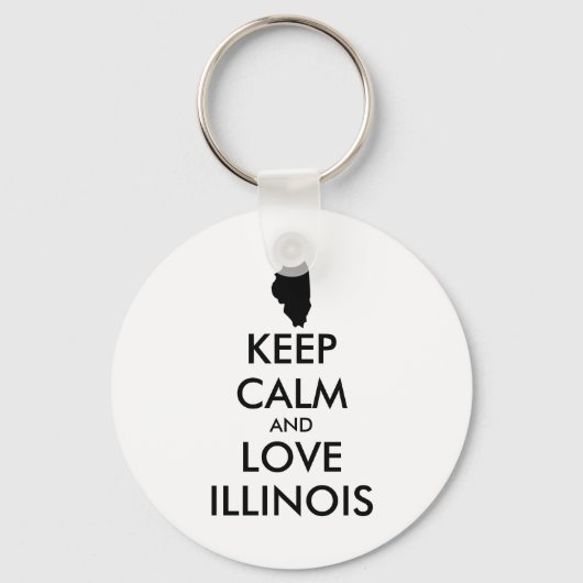 KEEP CALM EN LIVE ILLINOIS SLEUTELHANGER (Voorkant)