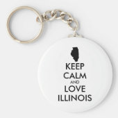  KEEP CALM EN LIVE ILLINOIS SLEUTELHANGER (Voorkant)