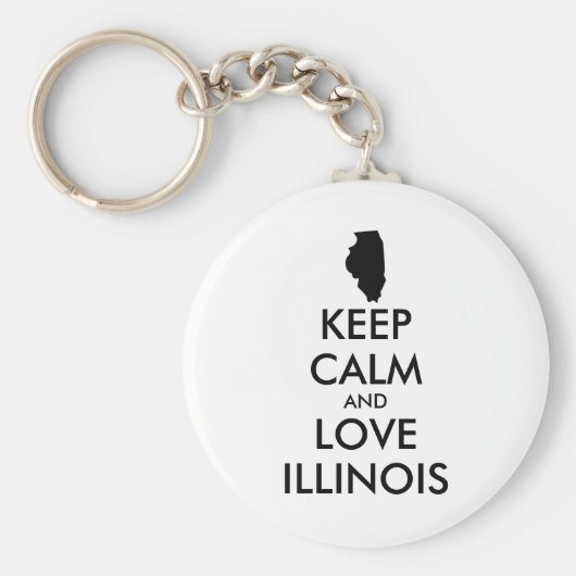  KEEP CALM EN LIVE ILLINOIS SLEUTELHANGER (Voorkant)