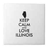  KEEP CALM EN LIVE ILLINOIS TEGELTJE (Voorkant)