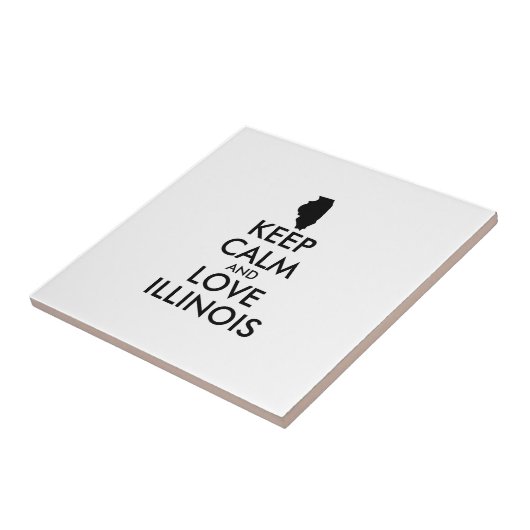  KEEP CALM EN LIVE ILLINOIS TEGELTJE (Zijkant)