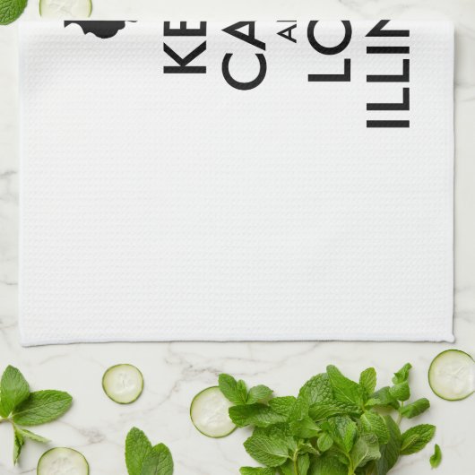  KEEP CALM EN LIVE ILLINOIS THEEDOEK (Gevouwen)