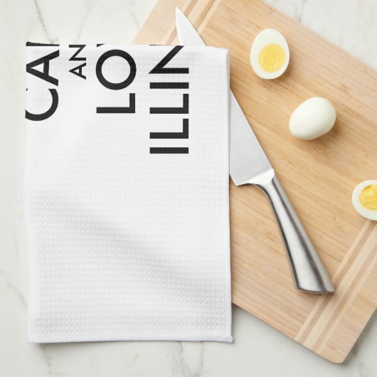  KEEP CALM EN LIVE ILLINOIS THEEDOEK (Quarter Fold)