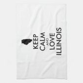  KEEP CALM EN LIVE ILLINOIS THEEDOEK (Verticaal)