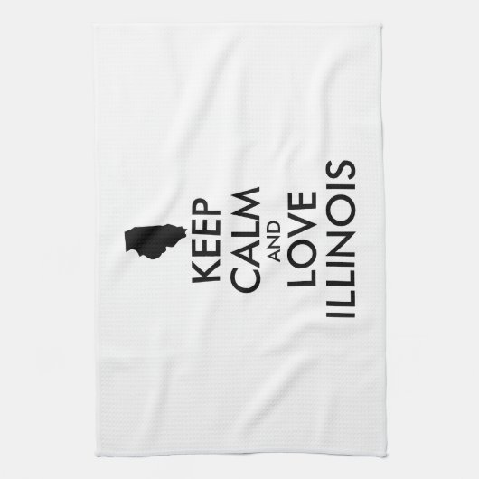  KEEP CALM EN LIVE ILLINOIS THEEDOEK (Verticaal)