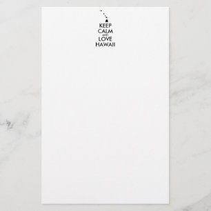KEEP CALM EN LOVE HAWAII BRIEFPAPIER