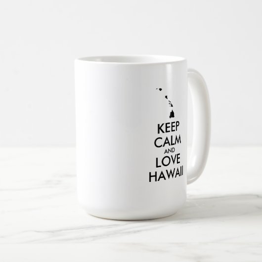  KEEP CALM EN LOVE HAWAII KOFFIEMOK (Voorkant rechts)
